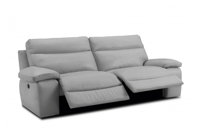 Canapea CASANOVA, 3 locuri cu 2 reclinere electrice, Piele naturala Italiana, 220x94 cm [1]