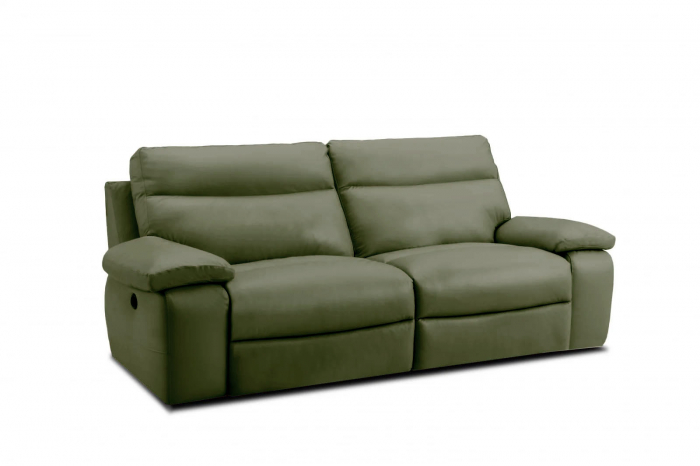Canapea CASANOVA, 3 locuri cu 2 reclinere electrice, Piele naturala Italiana, 220x94 cm [2]