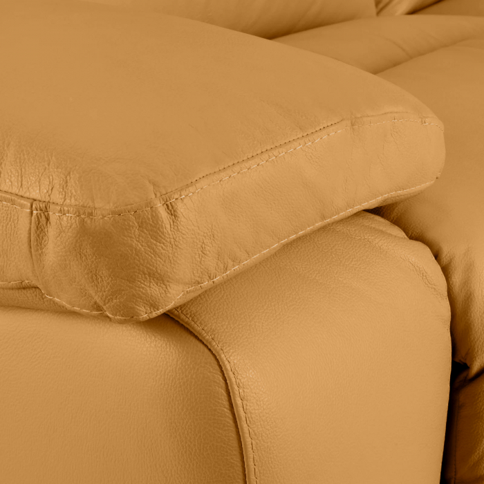 Canapea CASANOVA, 3 locuri cu 2 reclinere electrice, Piele naturala Italiana, 220x94 cm [3]