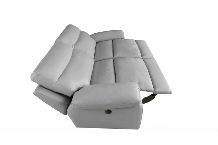 Canapea CASANOVA, 3 locuri cu 2 reclinere electrice, Piele naturala Italiana, 220x94 cm [6]