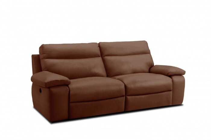 Canapea CASANOVA, 3 locuri cu 2 reclinere electrice, Piele naturala Italiana, 220x94 cm [2]