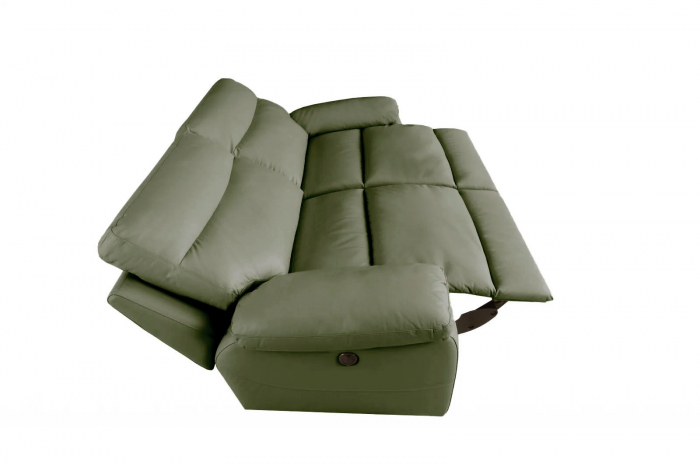 Canapea CASANOVA, 3 locuri cu 2 reclinere electrice, Piele naturala Italiana, 220x94 cm [6]