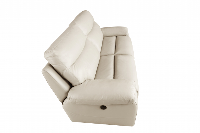 Canapea CASANOVA, 3 locuri cu 2 reclinere electrice, Piele naturala Italiana, 220x94 cm [7]