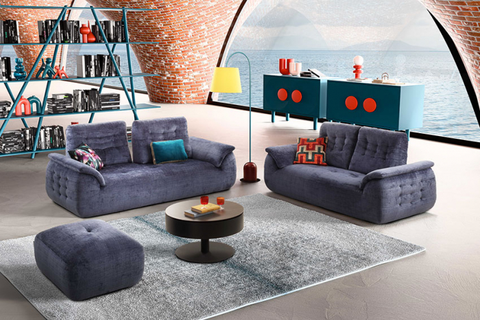Canapea FELIX, 3 locuri cu spatare mobile, stofa, 223x106/117 cm [1]
