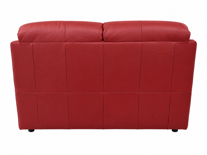 GHITA fixed 2-seater sofa in Rosse Red genuine leather [4]