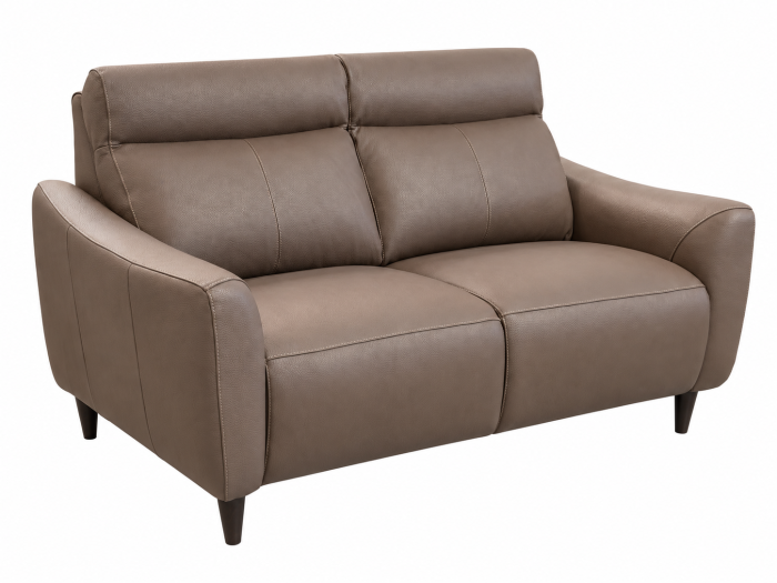 MANERA fixed 2-seater sofa in Cappuccino Brown CAT.4-4945 genuine leather [3]