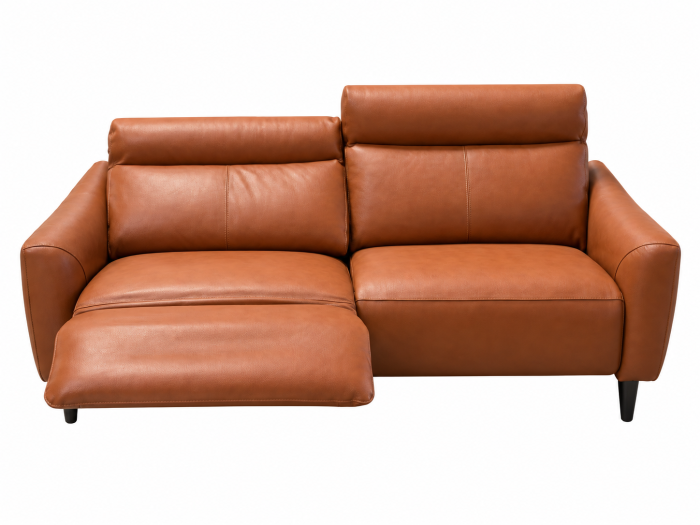 Canapea MANERA 3 locuri cu 2 funcții relax electrice din piele naturală Maro Coniac 4037 [6]