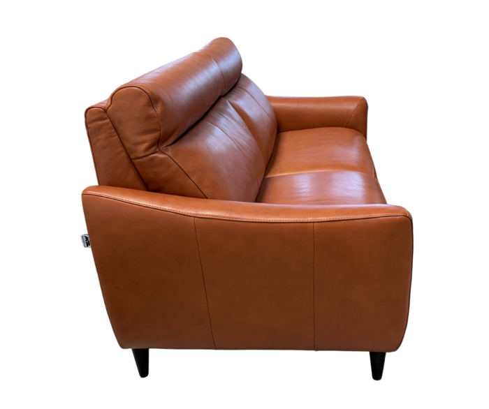 Canapea MANERA 3 locuri cu 2 funcții relax electrice din piele naturală Maro Coniac 4037 [3]
