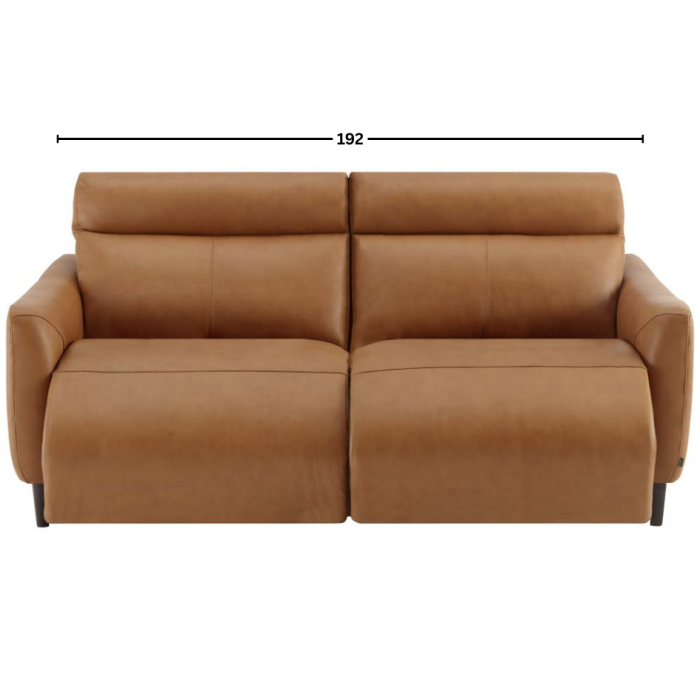 Canapea MANERA, 3-locuri cu 2-reclinere electrice, piele [3]