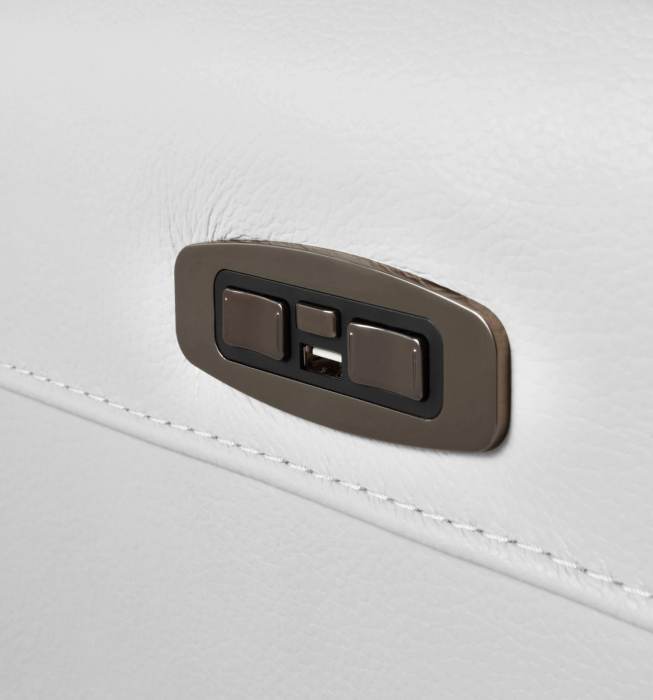 NABUCCO kanapé, 3 személyes, kétmotoros elektromos döntőkkel, elektromosan állítható fejtámlákkal, USB porttal, olasz valódi bőr, 216x103cm [5]