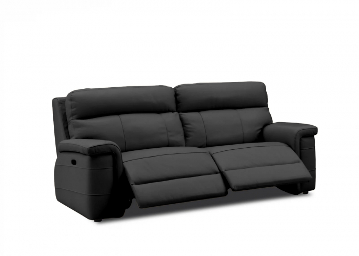 NABUCCO kanapé, 3 személyes, kétmotoros elektromos döntőkkel, elektromosan állítható fejtámlákkal, USB porttal, olasz valódi bőr, 216x103cm [1]