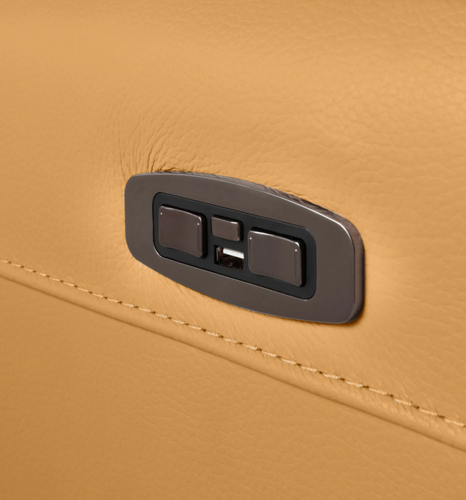 NABUCCO kanapé, 3 személyes, kétmotoros elektromos döntőkkel, elektromosan állítható fejtámlákkal, USB porttal, olasz valódi bőr, 216x103cm [5]