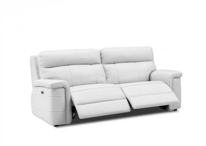 NABUCCO kanapé, 3 személyes, kétmotoros elektromos döntőkkel, elektromosan állítható fejtámlákkal, USB porttal, olasz valódi bőr, 216x103cm [1]
