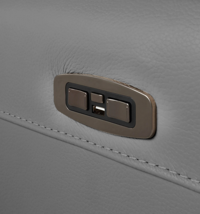 NABUCCO kanapé, 3 személyes, kétmotoros elektromos döntőkkel, elektromosan állítható fejtámlákkal, USB porttal, olasz valódi bőr, 216x103cm [5]