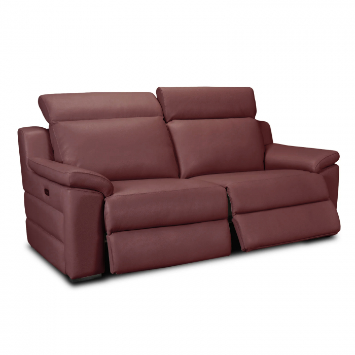 Canapea VENTADOR, 2-locuri, 2-reclinere electrice, Piele naturala Italiana, 176x100 cm [9]