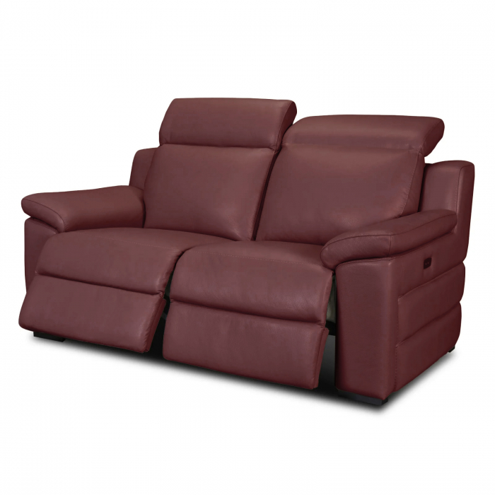 Canapea VENTADOR, 2-locuri, 2-reclinere electrice, Piele naturala Italiana, 176x100 cm [1]