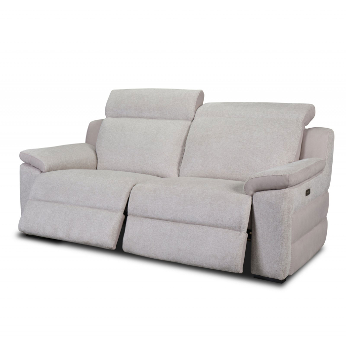 Canapea VENTADOR, 2-locuri, 2-reclinere electrice, stofa bicolora, 176x100 cm [1]