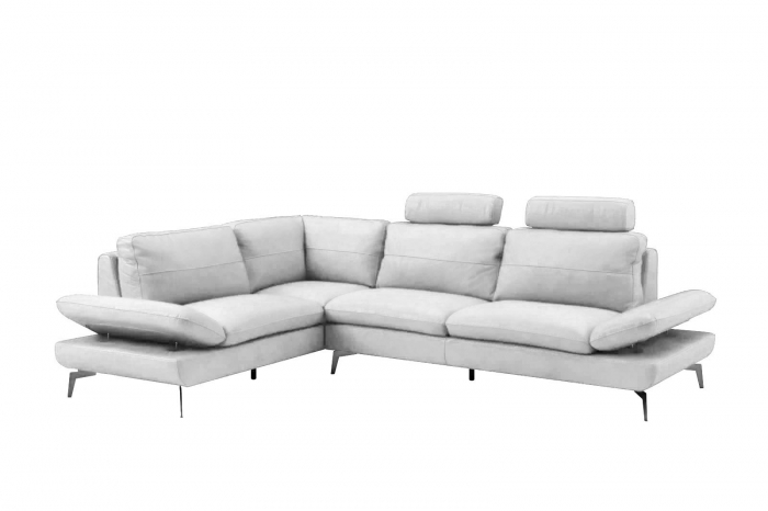Coltar AUSTIN, 3 locuri cu brate inovative si 2 tetiere mobile, lung pe dreapta, Piele naturala Italiana, 292x210 cm [1]