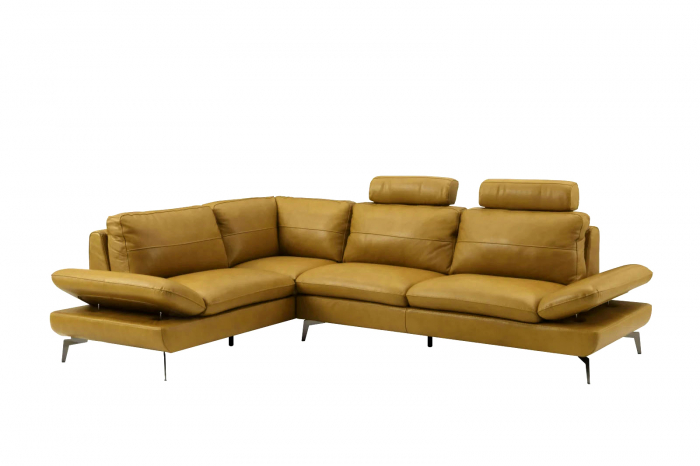 Coltar AUSTIN, 3 locuri cu brate inovative si 2 tetiere mobile, lung pe dreapta, Piele naturala Italiana, 292x210 cm [1]