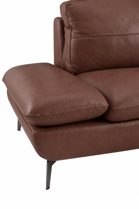 Coltar AUSTIN, 3 locuri cu brate inovative si 2 tetiere mobile, lung pe dreapta, Piele naturala Italiana, 292x210 cm [6]