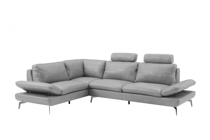 Coltar AUSTIN, 3 locuri cu brate inovative si 2 tetiere mobile, lung pe dreapta, Piele naturala Italiana, 292x210 cm [1]