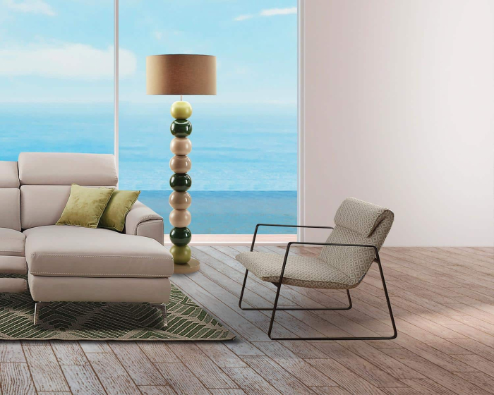 Colțar BALTIC, 3 locuri, cu 2 reclinere electrice și șezlong pe dreapta, tetiere reglabile și port USB, 287/171 cm, stofă [2]