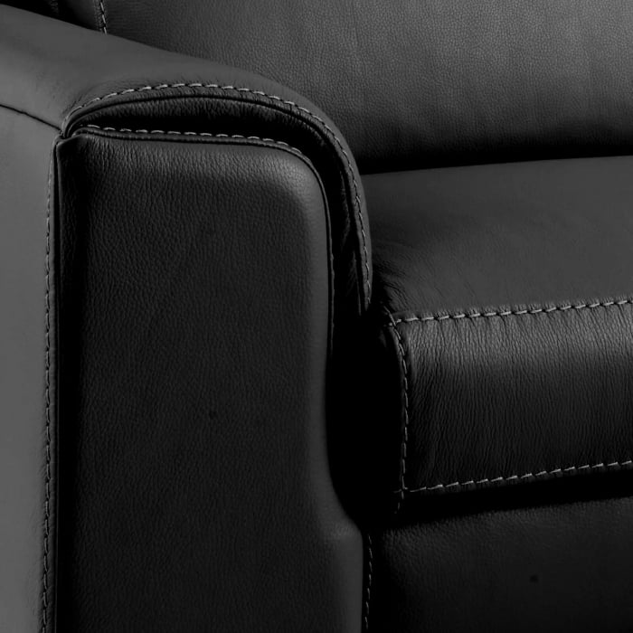 Coltar BALTIC, 3 locuri cu recliner electric dreapta si sezlong pe stanga, tetiere reglabile, port USB, Piele naturala Italiana, 291x221 cm [7]