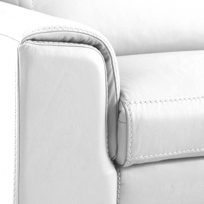 Coltar BALTIC, 3 locuri cu recliner electric dreapta si sezlong pe stanga, tetiere reglabile, port USB, Piele naturala Italiana, 291x221 cm [7]