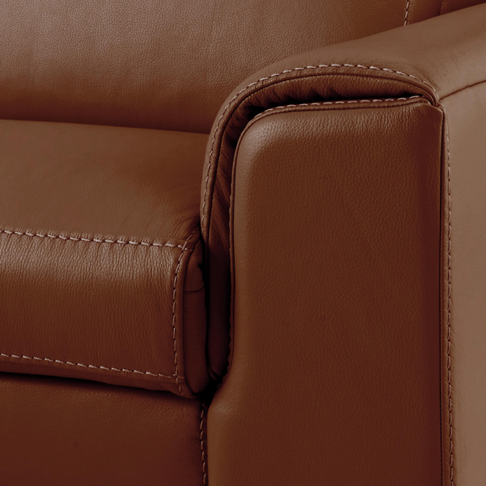 Coltar BALTIC, 3 locuri cu recliner electric stang si sezlong pe dreapta, tetiere reglabile, port USB, Piele naturala Italiana, 291x221 cm [7]