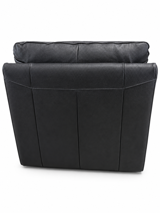 ALLEGRA fixed armchair in Glossy Black CAT.4-4950 genuine leather [4]