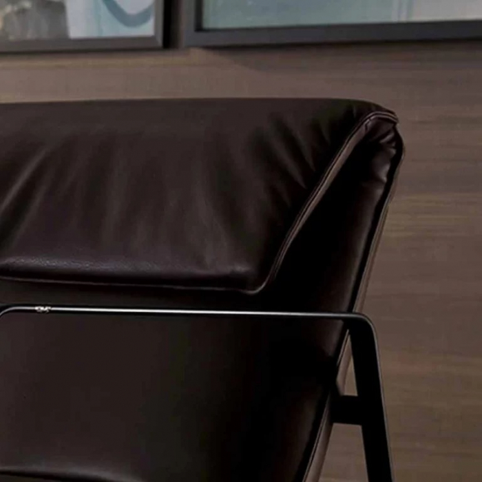 Fotoliu EASTWAY, cu structura metalica, piele [3]