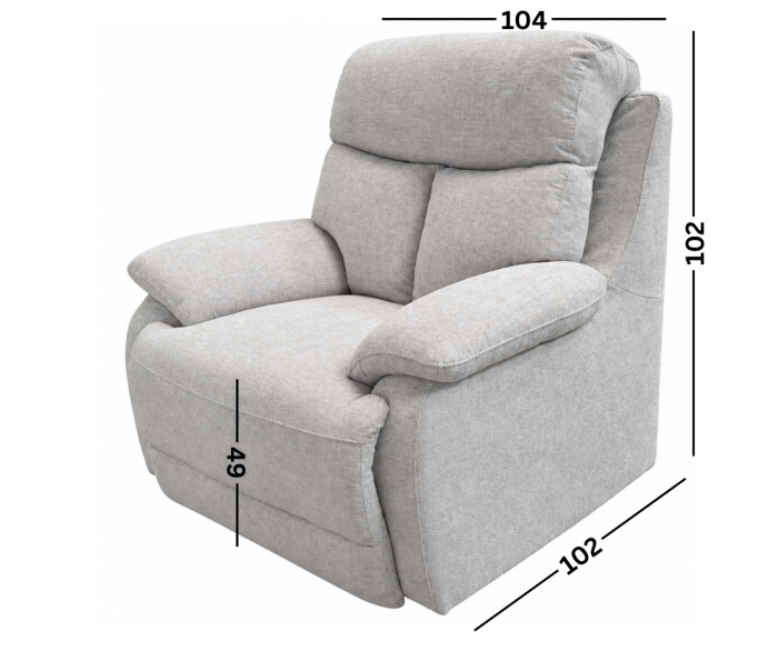GHITA fixed armchair in Light Grey X1562 fabric [2]
