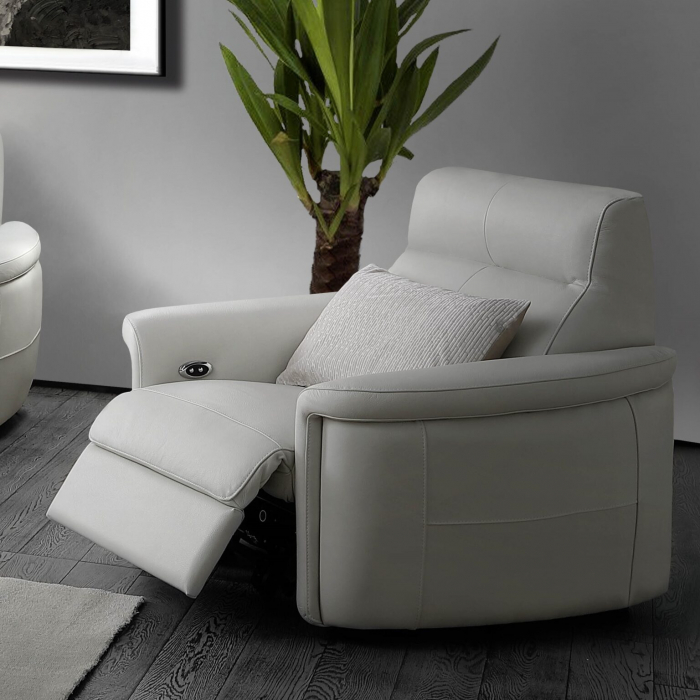 Fotoliu MARACANA, cu recliner electric, piele [1]