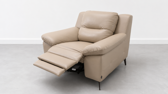 Fotoliu RAVENNA din piele naturală italiană cu funcție relax electrică și baterie [3]