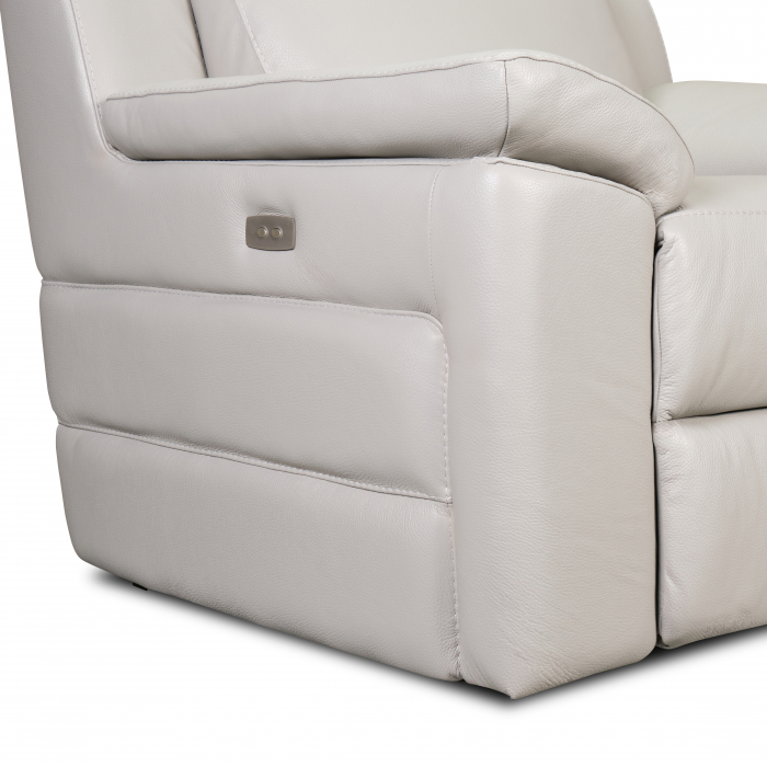 Set canapele VENTADOR, canapea 3 locuri cu 2 reclinere electrice, 196x10 cm, canapea 2 locuri fara reclinere, 176x100 cm si fotoliu cu recliner electric, Piele naturala Italiana [4]