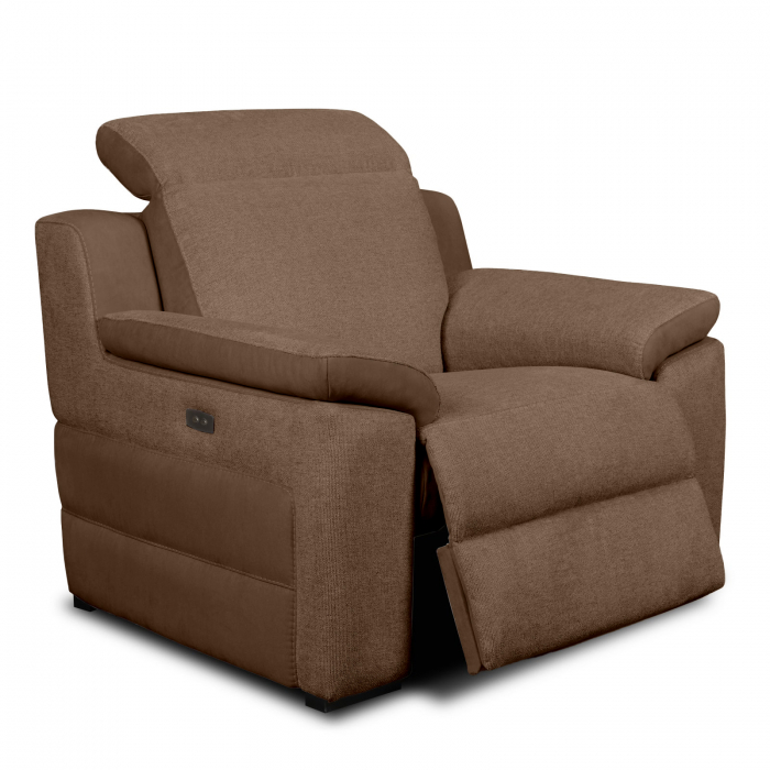 Fotoliu VENTADOR, recliner electric, stofa bicolora italiana, 102x100 cm [1]
