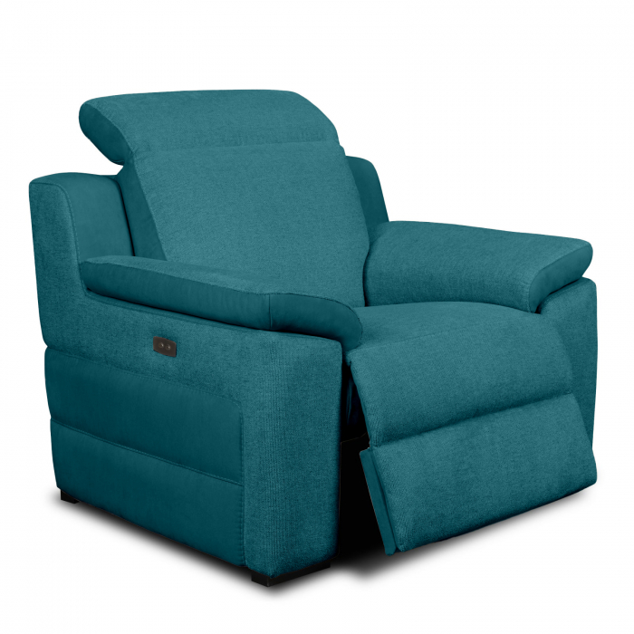 Fotoliu VENTADOR, recliner electric, stofa bicolora italiana, 102x100 cm [1]