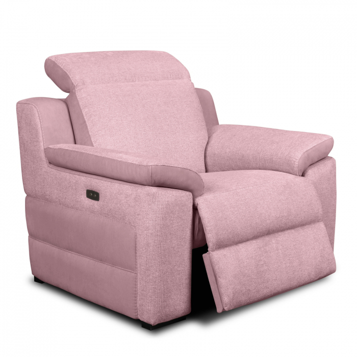 Fotoliu VENTADOR, recliner electric, stofa bicolora italiana, 102x100 cm [1]