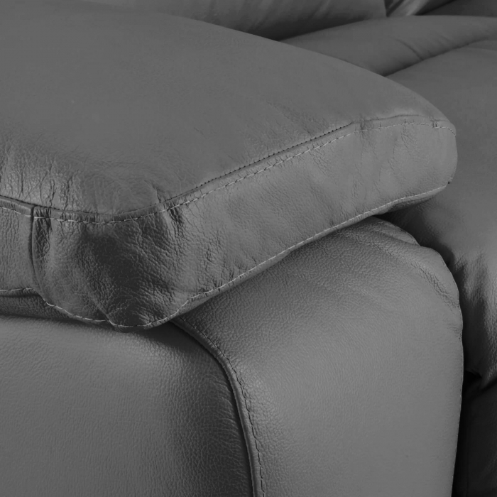 Set 2 canapele CASANOVA, canapea 3 locuri cu 2 reclinere electrice, 220x94 cm si canapea 2 locuri fara reclinere, 172x94 cm, Piele naturala Italiana [4]