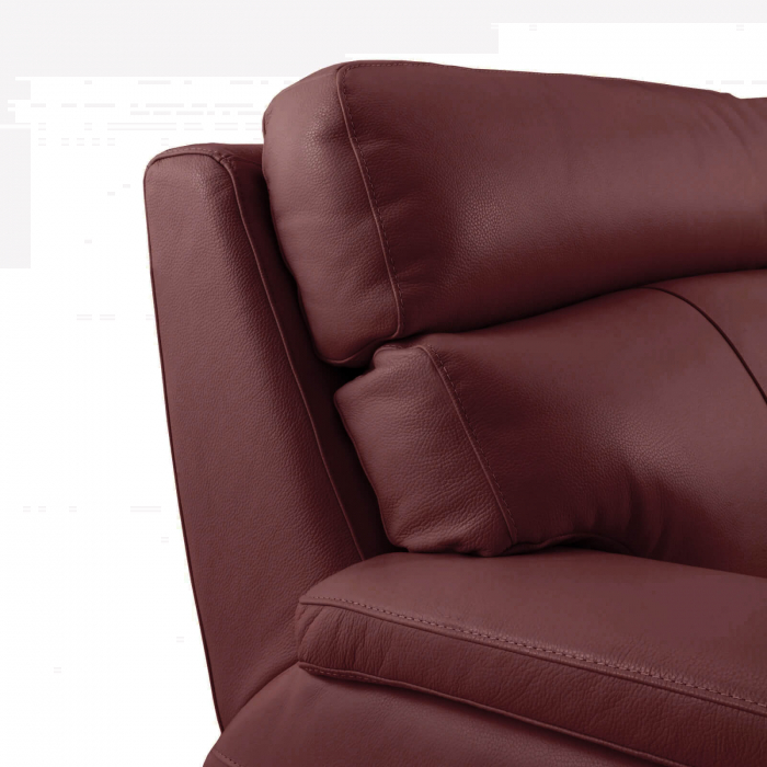 Set 2 canapele NABUCCO, canapea 3 locuri cu 2 reclinere electrice bi-motorizate, tetiere reglabile electric, port USB, 216x103 cm si canapea 2 locuri fara reclinere, 172x103 cm, Piele naturala Italian [6]