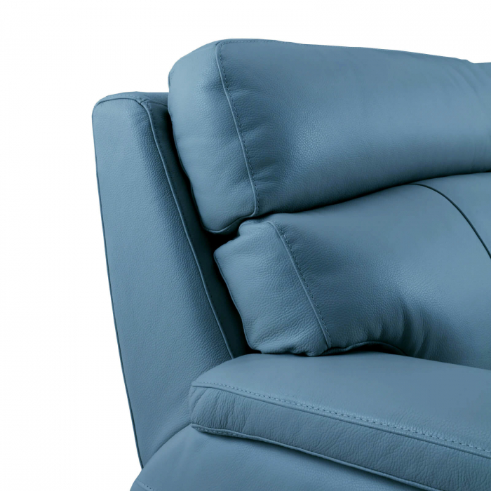 Set 2 canapele NABUCCO, canapea 3 locuri cu 2 reclinere electrice bi-motorizate, tetiere reglabile electric, port USB, 216x103 cm si canapea 2 locuri fara reclinere, 172x103 cm, Piele naturala Italian [6]