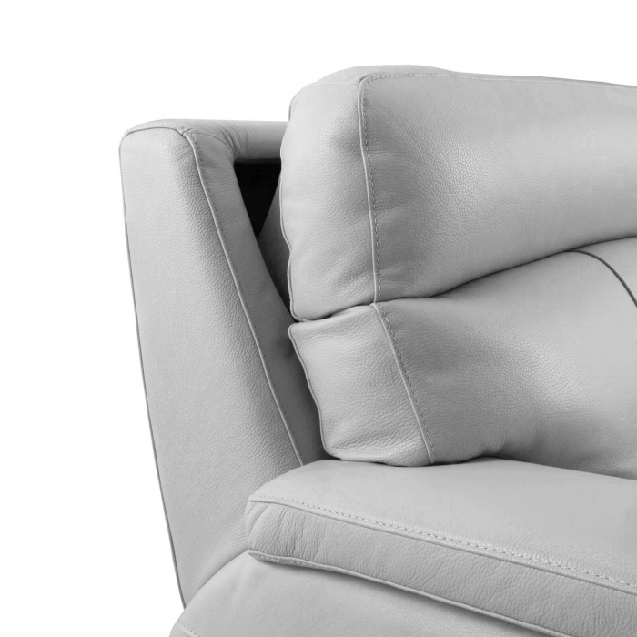 Set 2 canapele NABUCCO, canapea 3 locuri cu 2 reclinere electrice bi-motorizate, tetiere reglabile electric, port USB, 216x103 cm si canapea 2 locuri fara reclinere, 172x103 cm, Piele naturala Italian [7]