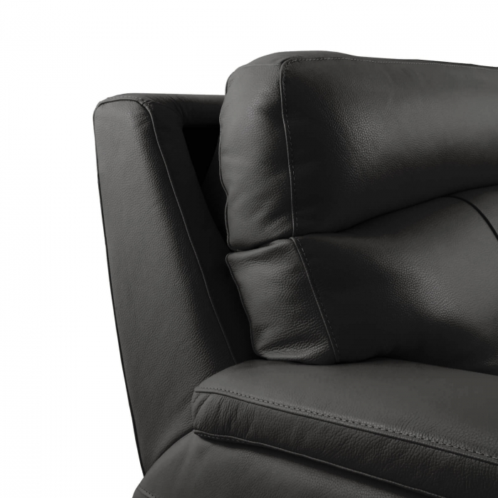 Set 2 canapele NABUCCO, canapea 3 locuri cu 2 reclinere electrice bi-motorizate, tetiere reglabile electric, port USB, 216x103 cm si canapea 2 locuri fara reclinere, 172x103 cm, Piele naturala Italian [7]