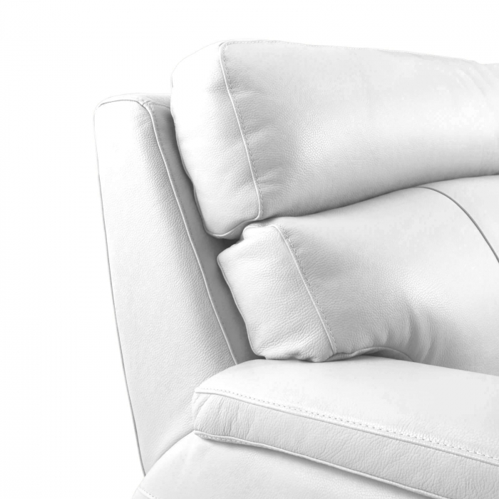 Set 2 canapele NABUCCO, canapea 3 locuri cu 2 reclinere electrice bi-motorizate, tetiere reglabile electric, port USB, 216x103 cm si canapea 2 locuri fara reclinere, 172x103 cm, Piele naturala Italian [6]