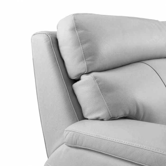 Set 2 canapele NABUCCO, canapea 3 locuri cu 2 reclinere electrice bi-motorizate, tetiere reglabile electric, port USB, 216x103 cm si canapea 2 locuri fara reclinere, 172x103 cm, Piele naturala Italian [6]