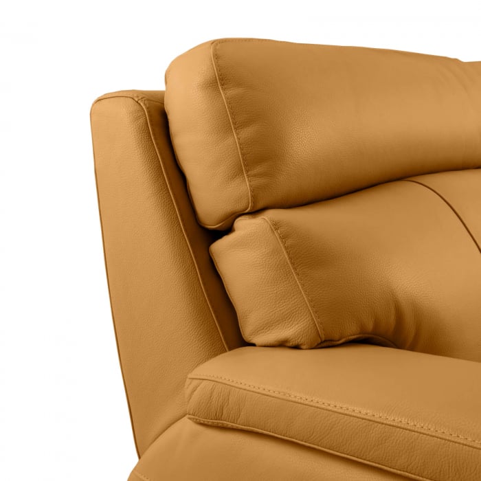 Set 2 canapele NABUCCO, canapea 3 locuri cu 2 reclinere electrice bi-motorizate, tetiere reglabile electric, port USB, 216x103 cm si canapea 2 locuri fara reclinere, 172x103 cm, Piele naturala Italian [6]