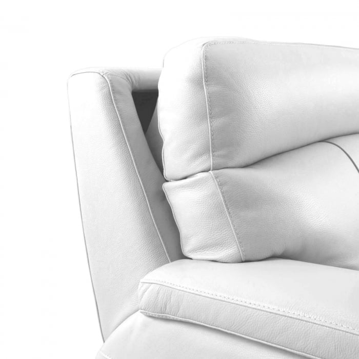 Set 2 canapele NABUCCO, canapea 3 locuri cu 2 reclinere electrice bi-motorizate, tetiere reglabile electric, port USB, 216x103 cm si canapea 2 locuri fara reclinere, 172x103 cm, Piele naturala Italian [7]