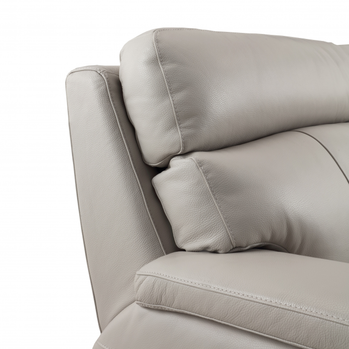 Set 2 canapele NABUCCO, canapea 3 locuri cu 2 reclinere electrice bi-motorizate, tetiere reglabile electric, port USB, 216x103 cm si canapea 2 locuri fara reclinere, 172x103 cm, Piele naturala Italian [6]