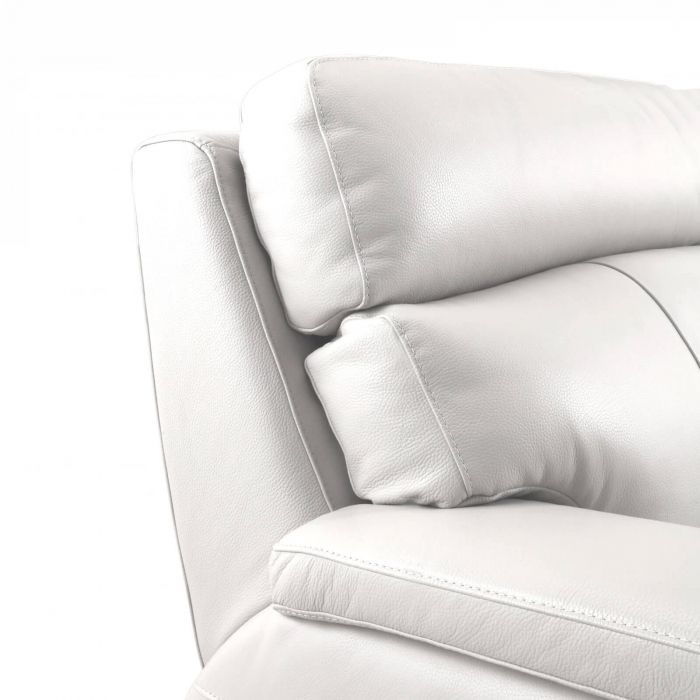 Set 2 canapele NABUCCO, canapea 3 locuri cu 2 reclinere electrice bi-motorizate, tetiere reglabile electric, port USB, 216x103 cm si canapea 2 locuri fara reclinere, 172x103 cm, Piele naturala Italian [6]