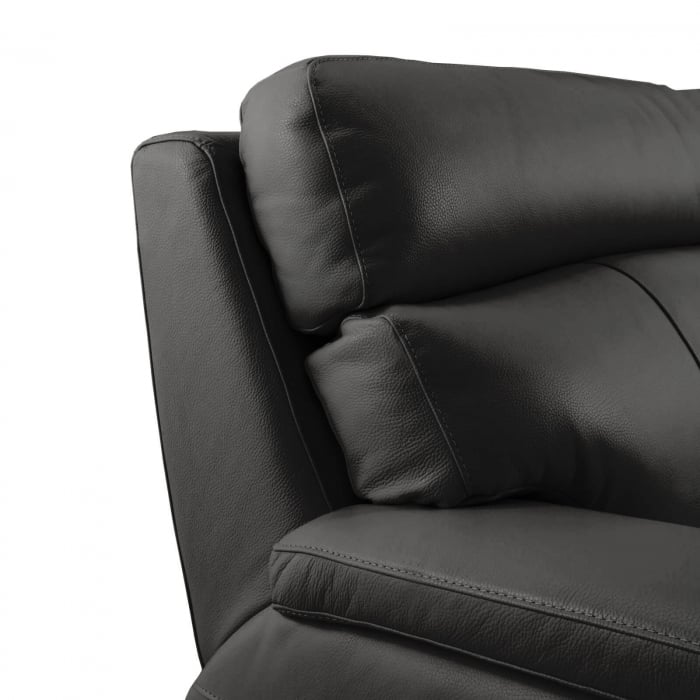 Set 2 canapele NABUCCO, canapea 3 locuri cu 2 reclinere electrice bi-motorizate, tetiere reglabile electric, port USB, 216x103 cm si canapea 2 locuri fara reclinere, 172x103 cm, Piele naturala Italian [6]